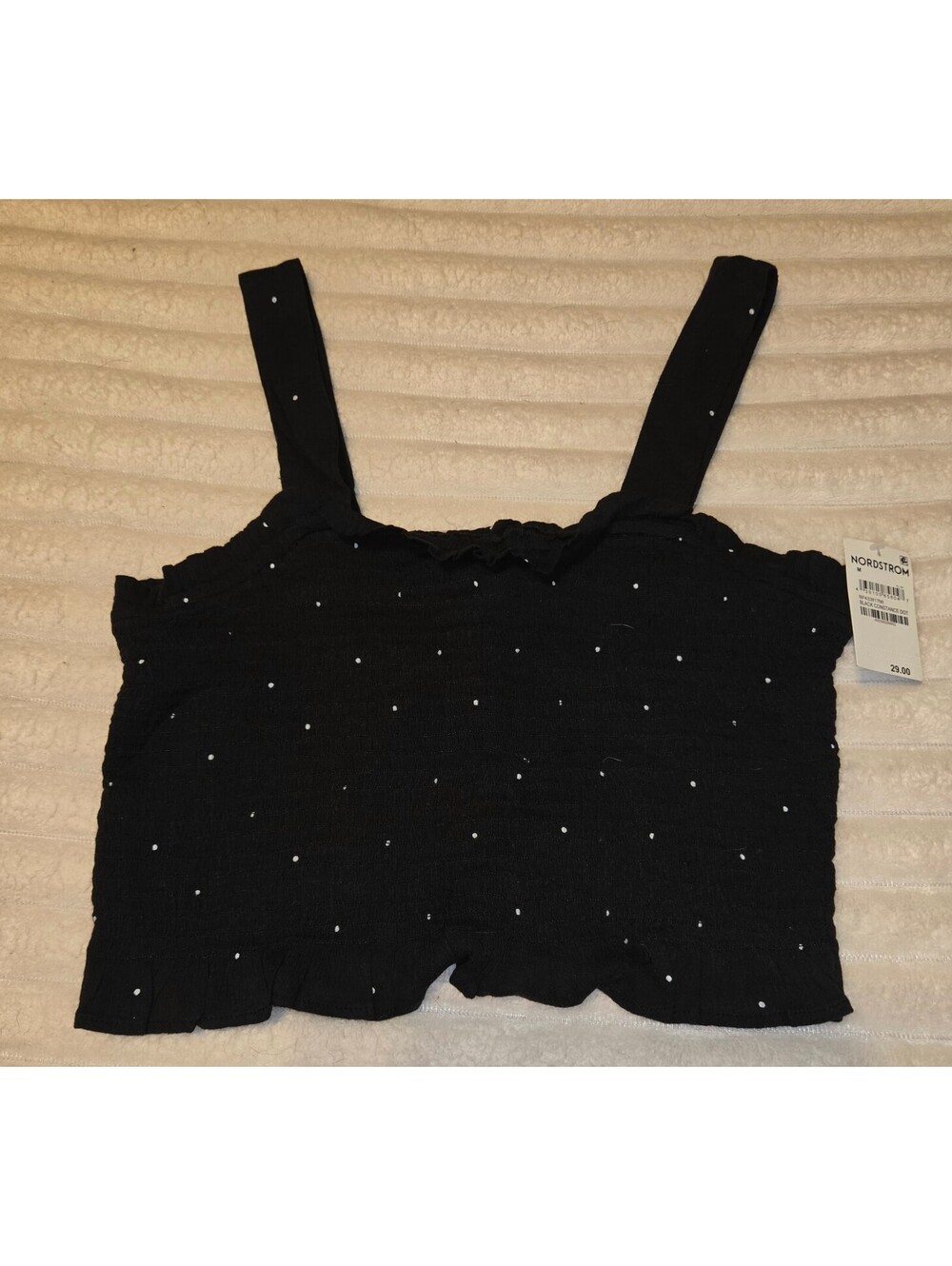 BP. Black Constance Dot Crop Top Tank